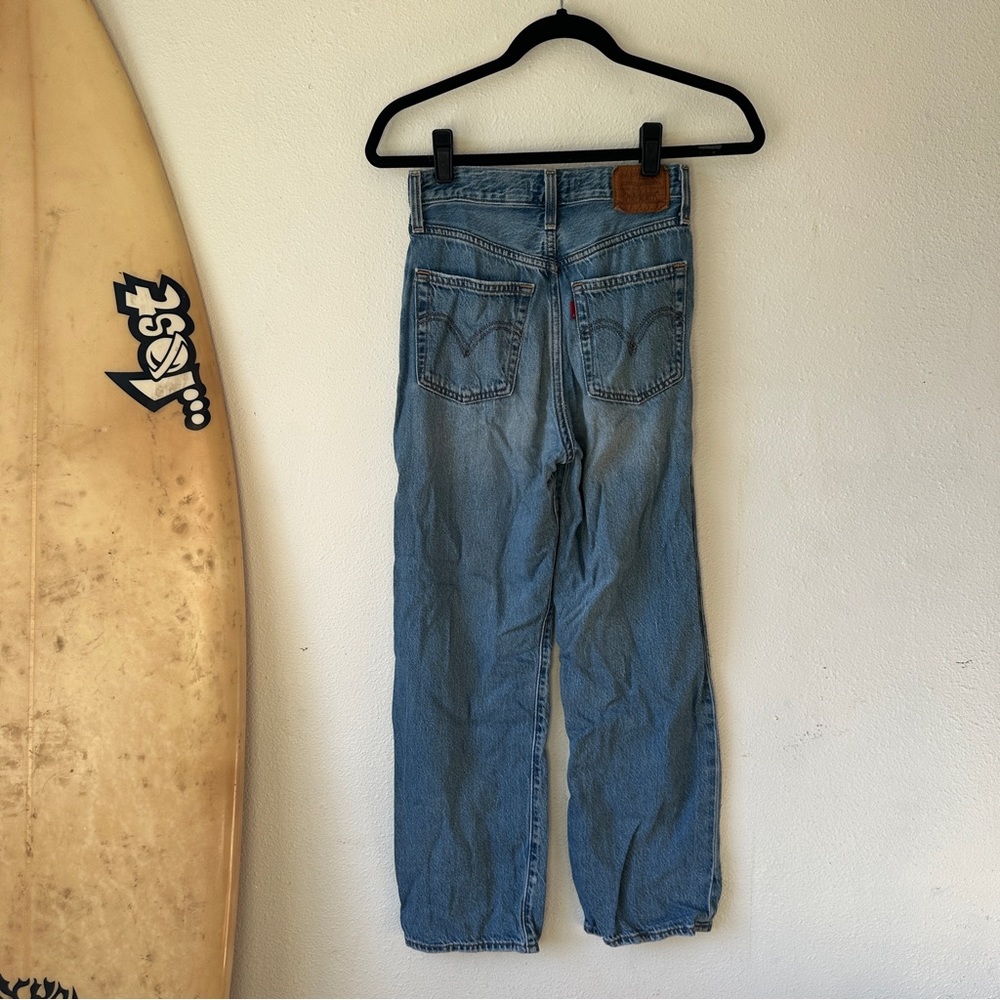 LEVI’S RIBCAGE Super High Rise Straight Jeans Baggy 25 - Picture 9 of 11